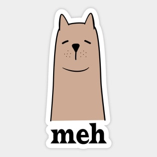 Meh Dog Lack Of Interest Sticker